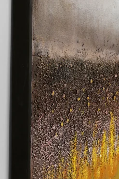 Sale KARE Design Obraz abstrakcyjny ręcznie malowany żółty 90x120 cm - KARE