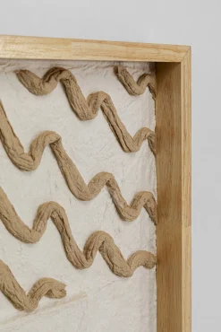 Online KARE Design Obraz boho biało-naturalny papier rama dębowa 81x122 cm - KARE