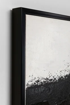 Fashion KARE Design Obraz czarno-biały abstrakcja farby akrylowe 120x90 cm - KARE