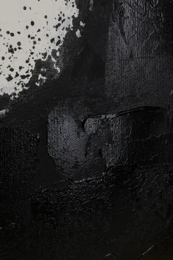 Fashion KARE Design Obraz czarno-biały abstrakcja farby akrylowe 120x90 cm - KARE