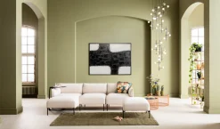 Fashion KARE Design Obraz czarno-biały abstrakcja farby akrylowe 120x90 cm - KARE