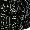 Hot KARE Design Obraz czarno-biały twarze abstrakcyjne rama z aluminium 150x100 cm - KARE