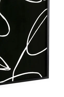 Hot KARE Design Obraz czarno-biały twarze abstrakcyjne rama z aluminium 150x100 cm - KARE