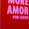 Discount KARE Design Obraz czerwony z różowym napisem More Amor Por Favor 40x50 cm - KARE