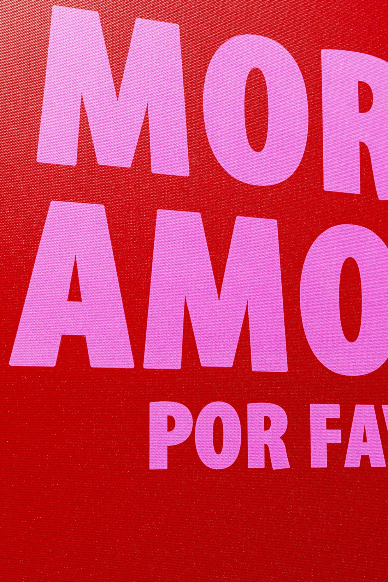 Discount KARE Design Obraz czerwony z różowym napisem More Amor Por Favor 40x50 cm - KARE