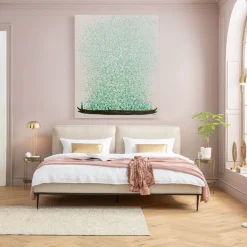 Sale KARE Design Obraz łódź i zielone kwiaty 120x160 cm beżowe tło - KARE