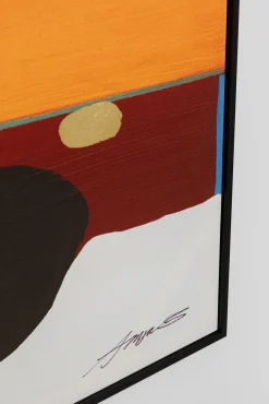 Hot KARE Design Obraz do salonu abstrakcyjny pomarańczowy 73x143 cm - KARE