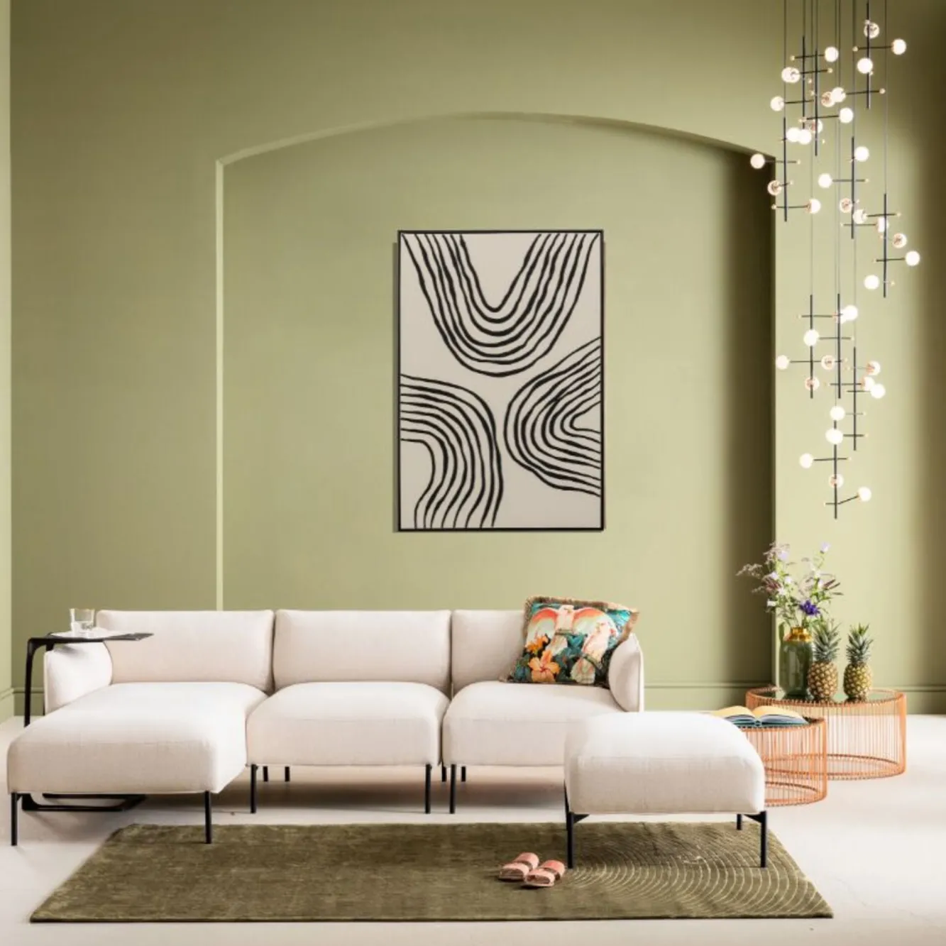 Clearance KARE Design Obraz do salonu artystyczne wzory czarne 73x113 cm - KARE