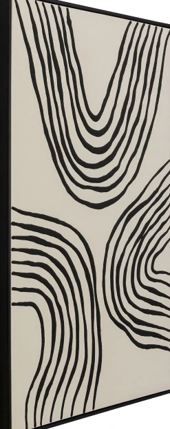 Clearance KARE Design Obraz do salonu artystyczne wzory czarne 73x113 cm - KARE