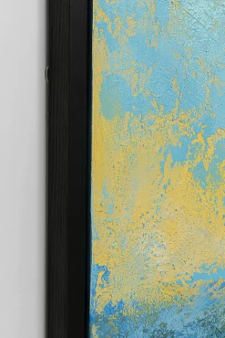 Sale KARE Design Obraz do salonu duży ręcznie malowany odcienie niebieskiego 125x215 cm - KARE