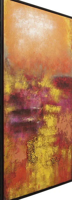 Sale KARE Design Obraz do salonu duży ręcznie malowany odcienie czerwieni 125x215 cm - KARE