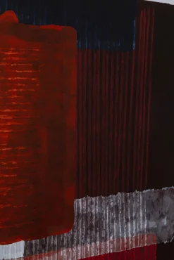 Best KARE Design Obraz do salonu motywy abstrakcyjne odcienie czerwone rama czarna 60x80 cm - KARE