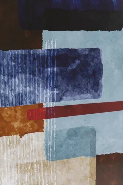 Online KARE Design Obraz do salonu motywy abstrakcyjne odcienie niebieskie rama czarna 60x80 cm - KARE