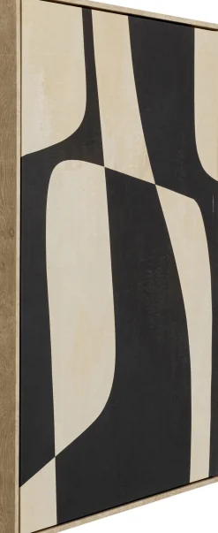 New KARE Design Obraz do salonu z czarno-beżowymi wzorami 63x93 cm - KARE