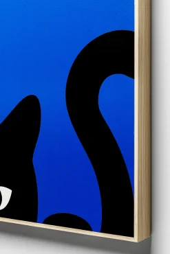 Outlet KARE Design Obraz 2-elementowy niebieski 40x60 cm czarne koty - KARE