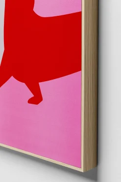 Online KARE Design Obraz 2-elementowy 30x40 cm czerwono-różowy pies jamnik - KARE