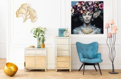 Online KARE Design Obraz Flower Art Lady 120x120 cm - KARE