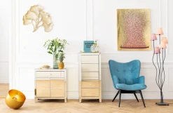 Clearance KARE Design Obraz Flower Boat 100x80 cm różowy - KARE