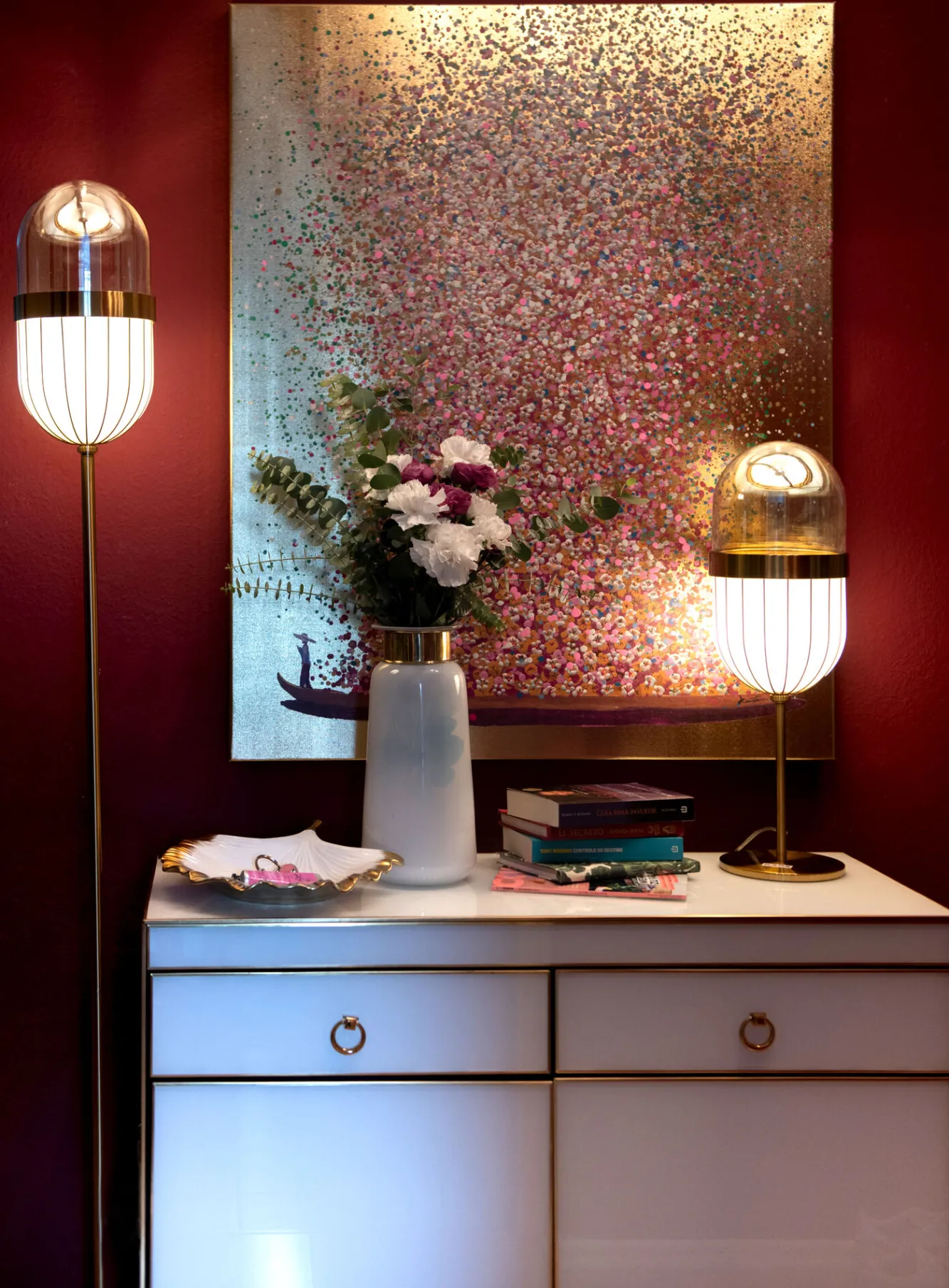 Clearance KARE Design Obraz Flower Boat 100x80 cm różowy - KARE