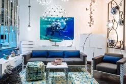 Sale KARE Design Obraz Glass Swimming Elephant 180x120 cm kolorowy - KARE