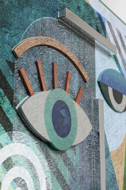 New KARE Design Obraz kolorowy abstrakcyjna twarz 100x150 cm ręczne wykonanie - KARE