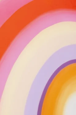 Fashion KARE Design Obraz kolorowy płótno bawełniane okręgi 120x120 cm - KARE