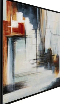 Fashion KARE Design Obraz kolorowy ręcznie malowany motyw abstrakcyjny 100x100 cm - KARE