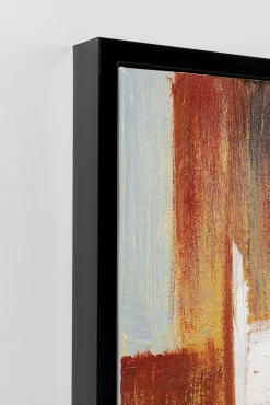 Fashion KARE Design Obraz kolorowy ręcznie malowany motyw abstrakcyjny 100x100 cm - KARE