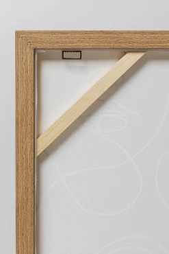 Online KARE Design Obraz 3-kolorowy twarze abstrakcyjne rama w kolorze naturalnym 90x120 cm - KARE