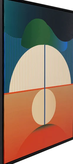 Discount KARE Design Obraz kolorowy wschód słońca rama czarna 75x100 cm - KARE