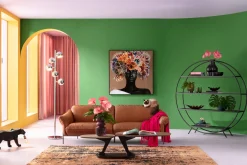 Discount KARE Design Obraz kwadratowy kolorowy rama czarna z aluminium 120x120 cm - KARE