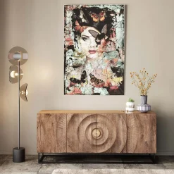 Outlet KARE Design Obraz Lady Butterfly 100x150 cm kolorowy - KARE