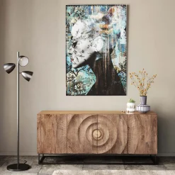 Discount KARE Design Obraz Lady Flower 100x150 cm kolorowy - KARE