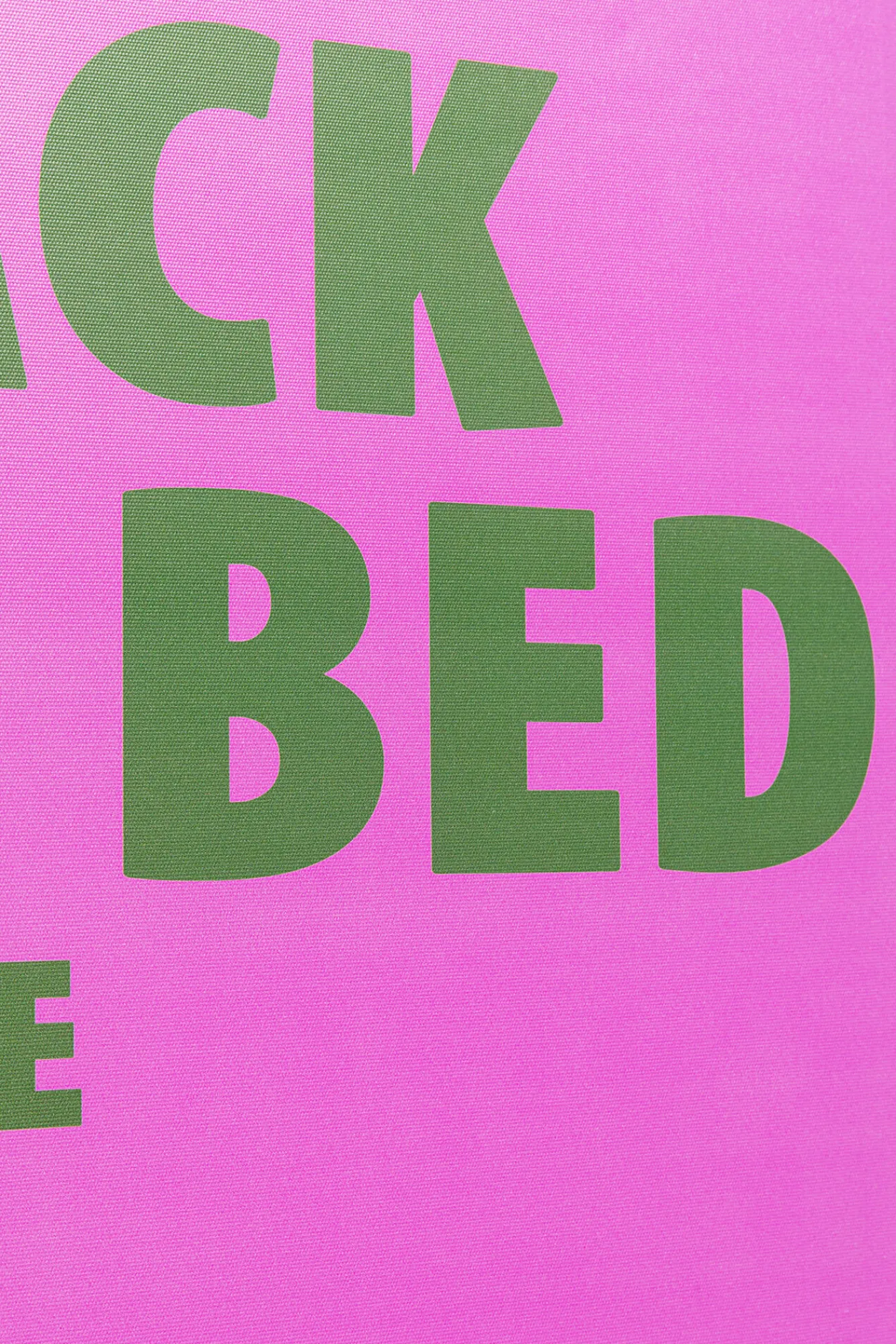 Hot KARE Design Obraz różowy z zielonym napisem Come Back To Bed Please 40x50 cm - KARE