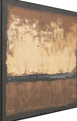 Fashion KARE Design Obraz Silence brązowy 120x120cm - KARE