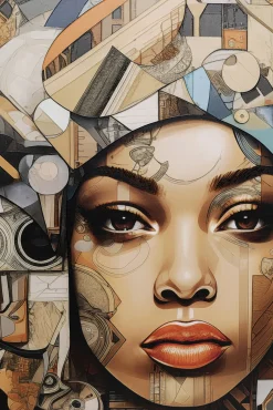 Hot KARE Design Obraz szklany Art Geo Women 3D 120x120cm - KARE