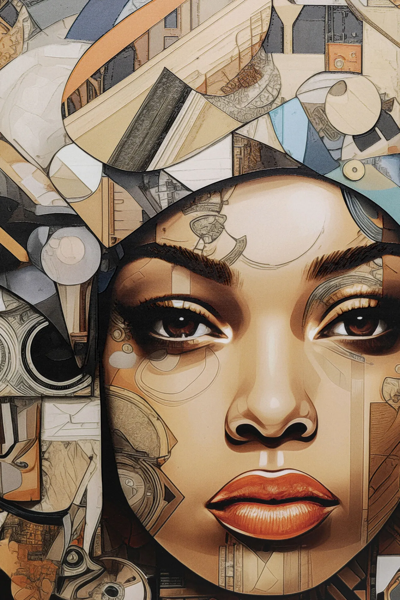 Hot KARE Design Obraz szklany Art Geo Women 3D 120x120cm - KARE