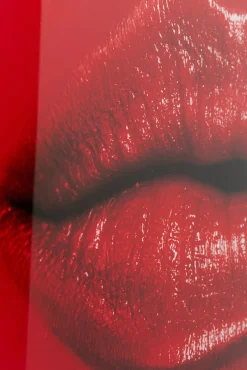 Best KARE Design Obraz szklany czerwony usta 120x80 cm - KARE