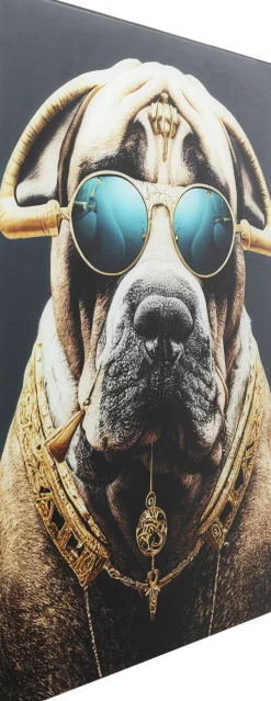 Online KARE Design Obraz szklany kolorowy modny pies 60x80 cm - KARE