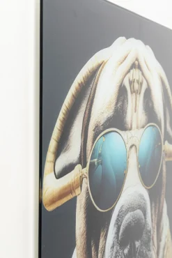 Online KARE Design Obraz szklany kolorowy modny pies 60x80 cm - KARE