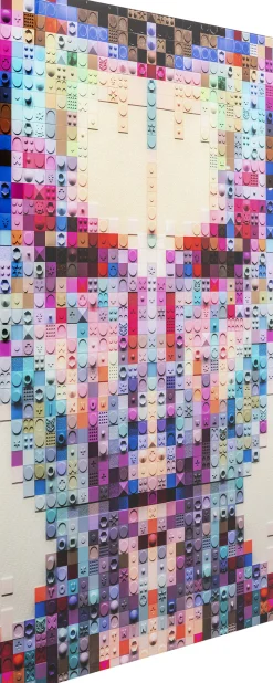 Sale KARE Design Obraz szklany Pixel Face 120x80cm - KARE