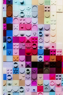 Sale KARE Design Obraz szklany Pixel Face 120x80cm - KARE