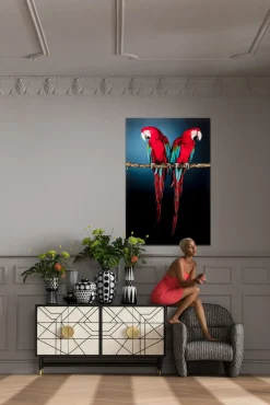 Discount KARE Design Obraz Twin Parrot 80x120 cm - KARE