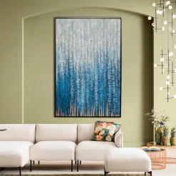 Fashion KARE Design Obraz w czarnej ramie zaśnieżony las 120x180 cm - KARE