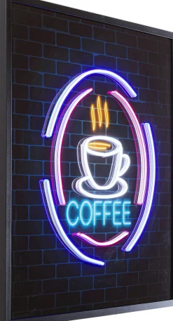 Best KARE Design Obraz z podświetleniem LED kawa - coffee 80x80 cm - KARE