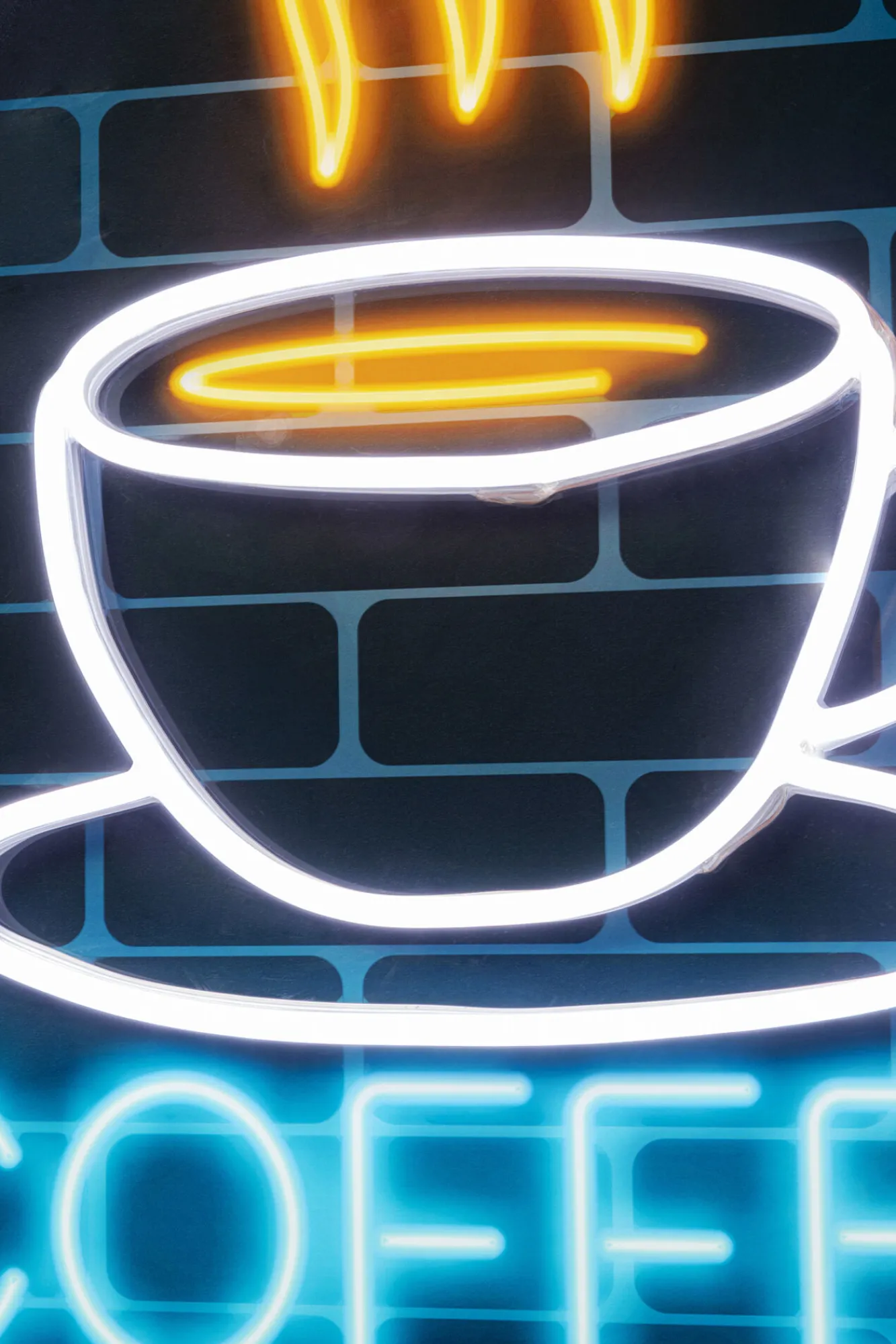 Best KARE Design Obraz z podświetleniem LED kawa - coffee 80x80 cm - KARE