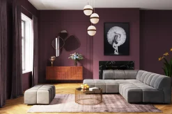 Clearance KARE Design Podnóżek Belami Velvet 105x70 cm szary - KARE