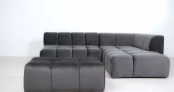 Clearance KARE Design Podnóżek Belami Velvet 105x70 cm szary - KARE