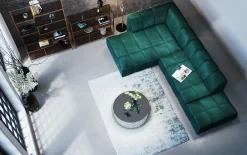 Clearance KARE Design Podnóżek Belami Velvet 105x70 cm ciemnozielony - KARE