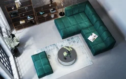 Clearance KARE Design Podnóżek Belami Velvet 105x70 cm ciemnozielony - KARE